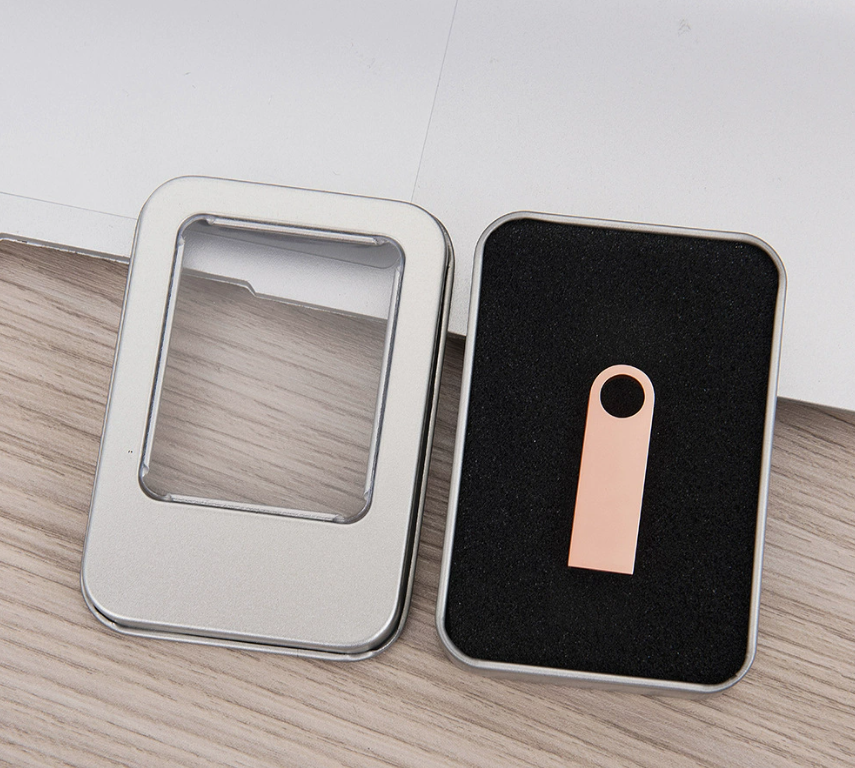 Ultra-Slim Rose Gold USB Flash Drive with Gift Box
