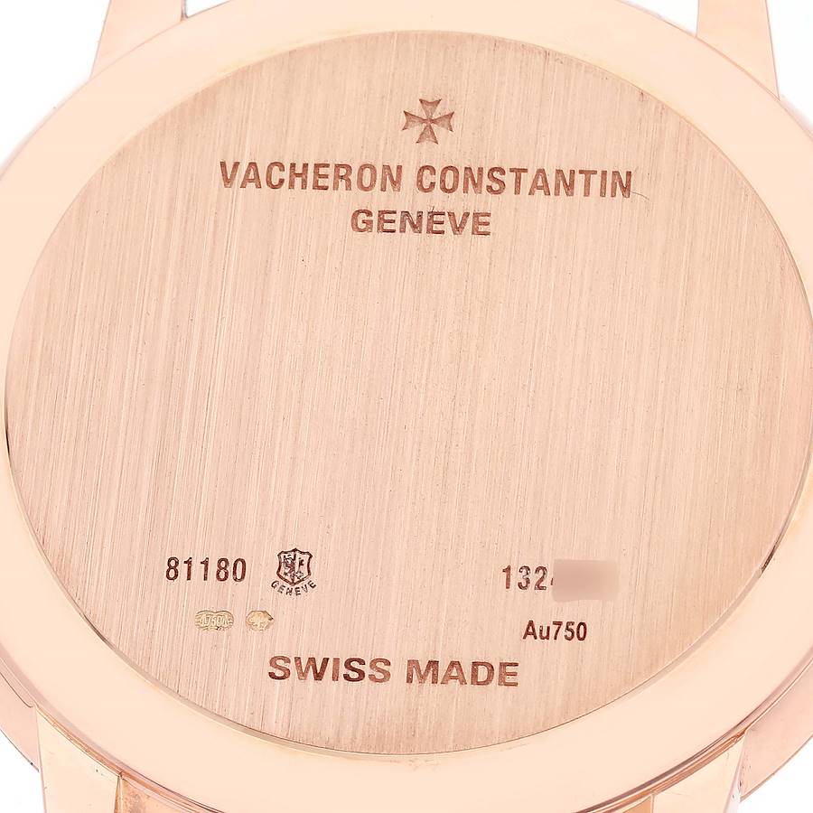 Vacheron Constantin Patrimony Grand Taille Brown Dial Rose Gold Watch 81180