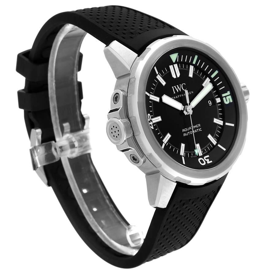 IWC Aquatimer Black Dial Automatic Rubber Strap Mens Watch IW329001