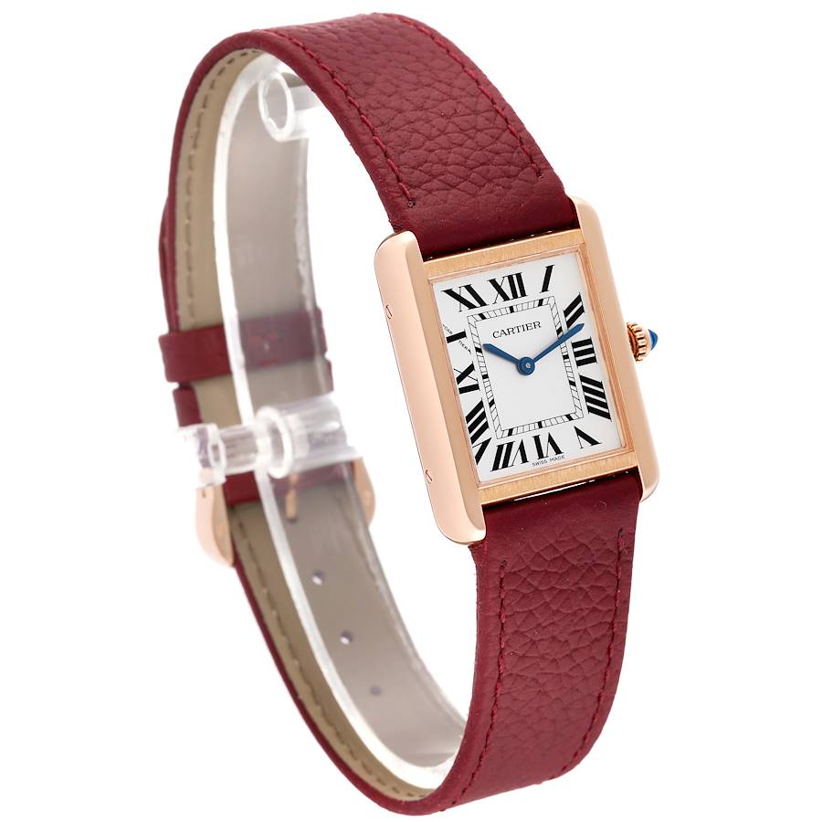 Cartier Tank Solo Silver Dial Rose Gold Steel Ladies Watch W5200024
