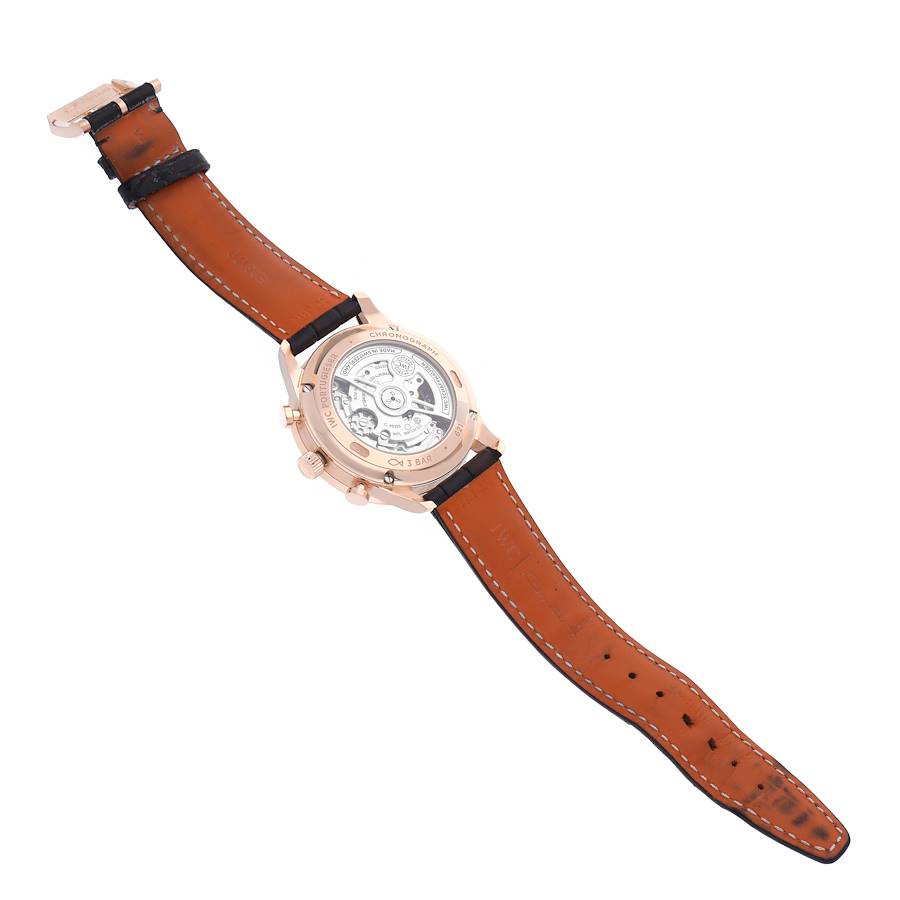 IWC Portugieser Chronograph Rose Gold Slate Dial Mens Watch IW371610