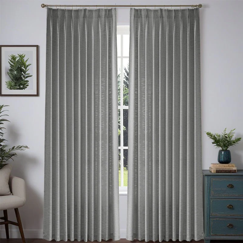 Custom Heavyweight Linen Drape Pleated - 36 Colors