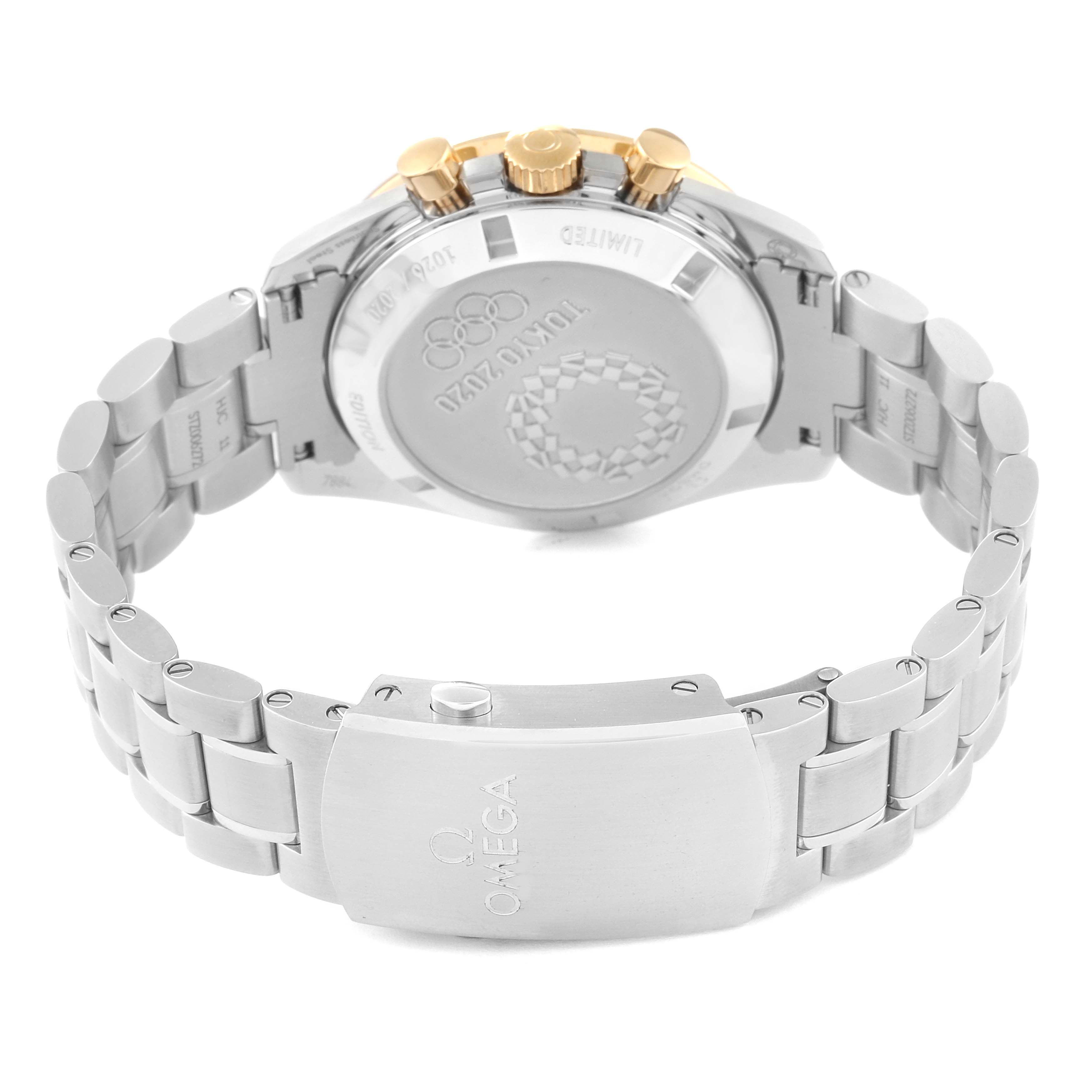 Omega Speedmaster Tokyo 2020 Limited Edition Steel Yellow Gold Mens Watch 42.0 MM 522.20.42.30.01.001