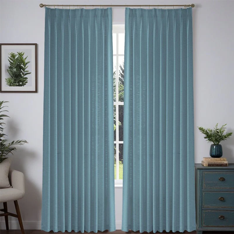Custom Heavyweight Linen Drape Pleated - 36 Colors