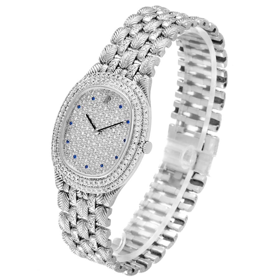 Audemars Piguet White Gold Sapphire Diamond Dial Unisex Watch 56478