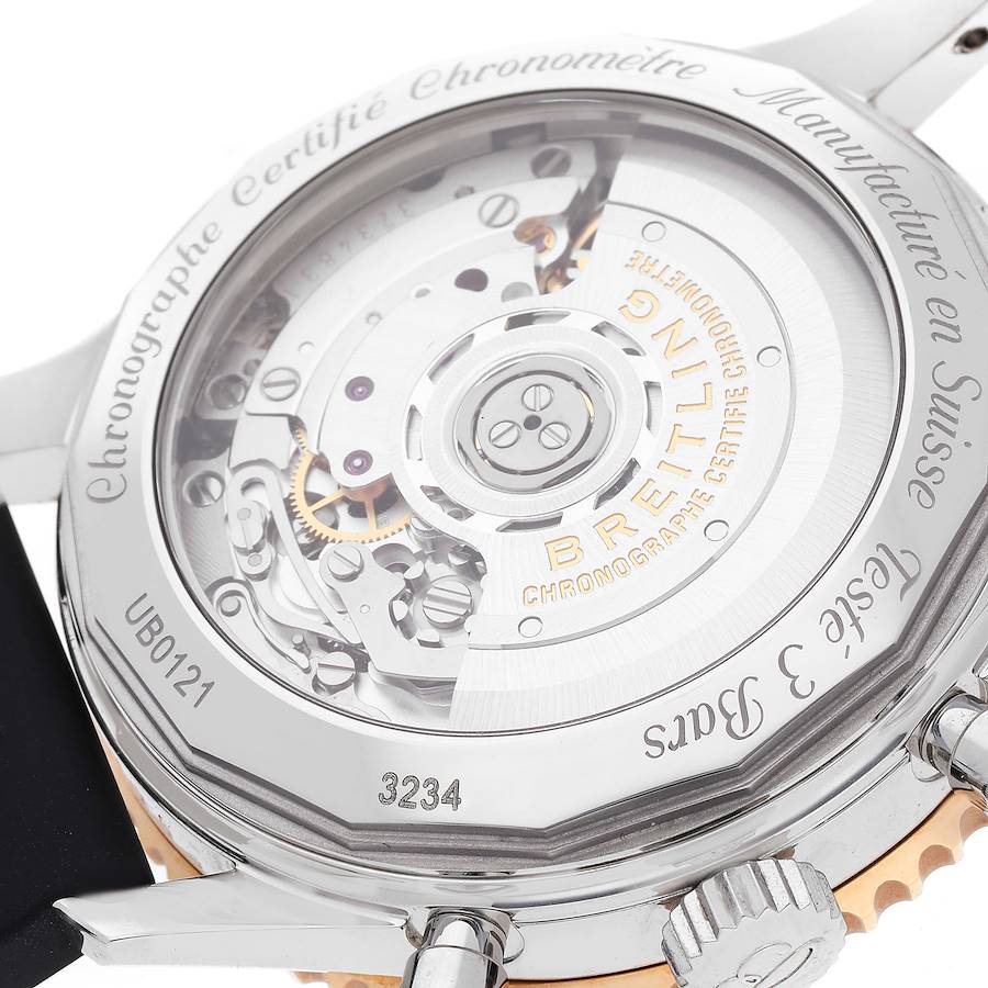 Breitling Navitimer 01 Grey Dial Steel Rose Gold Mens Watch UB0121