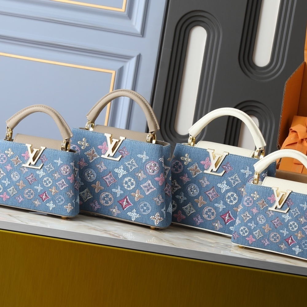 Louis Vuitton Capucines Mini Denim Blue 21Cm M12947