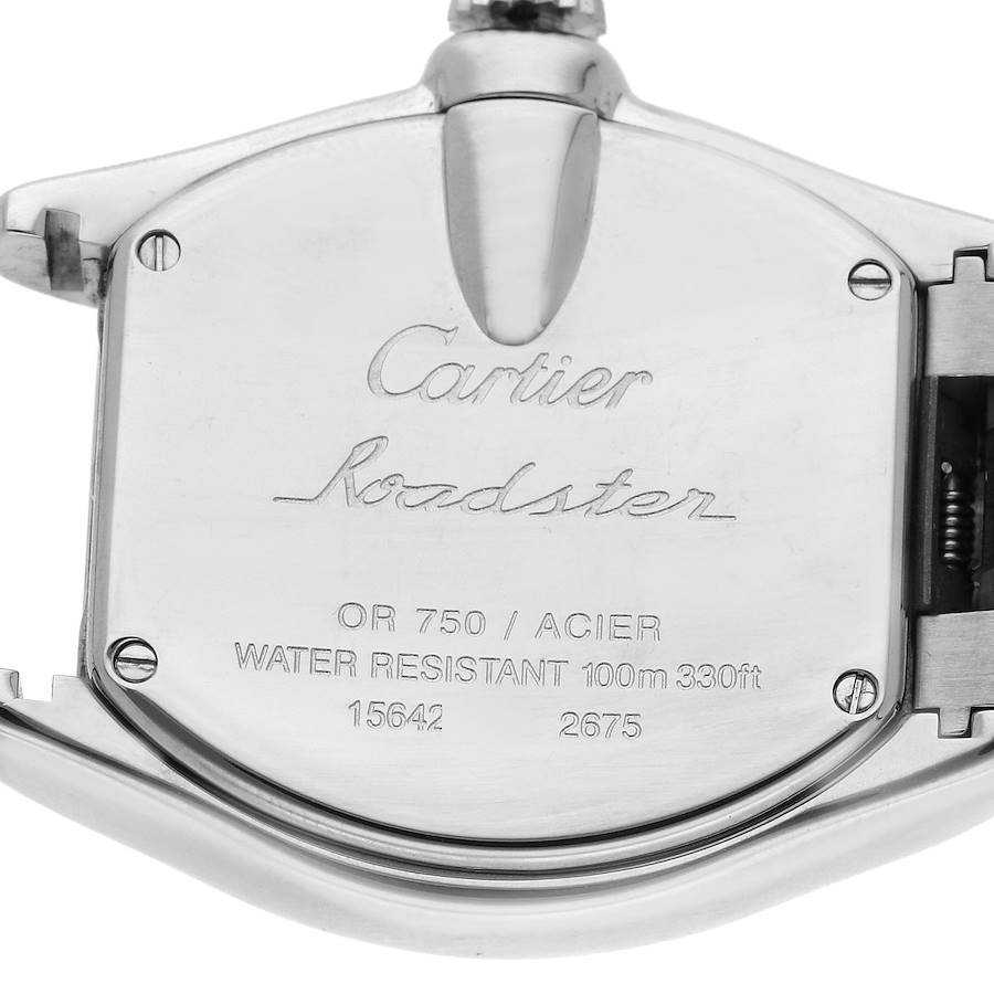 Cartier Roadster Steel Yellow Gold Silver Dial Ladies Watch W62026Y4
