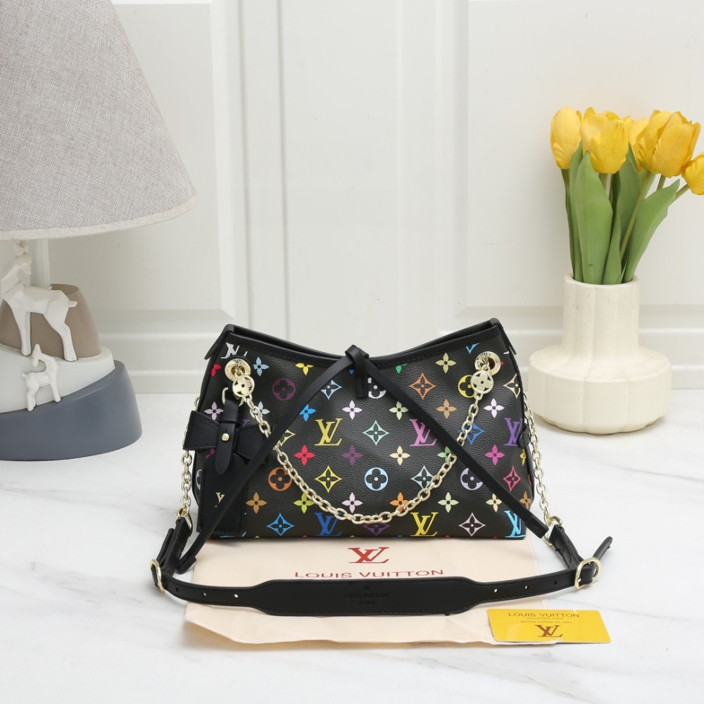 Louis Vuitton Carryall BB Bag Monogram Multicolore Noir  26cm