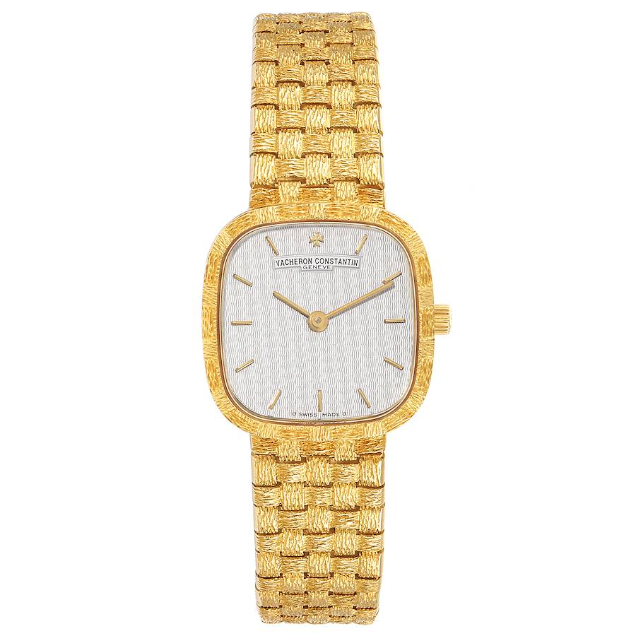 Vacheron Constantin 18K Yellow Gold Silver Dial Cocktail Ladies Watch
