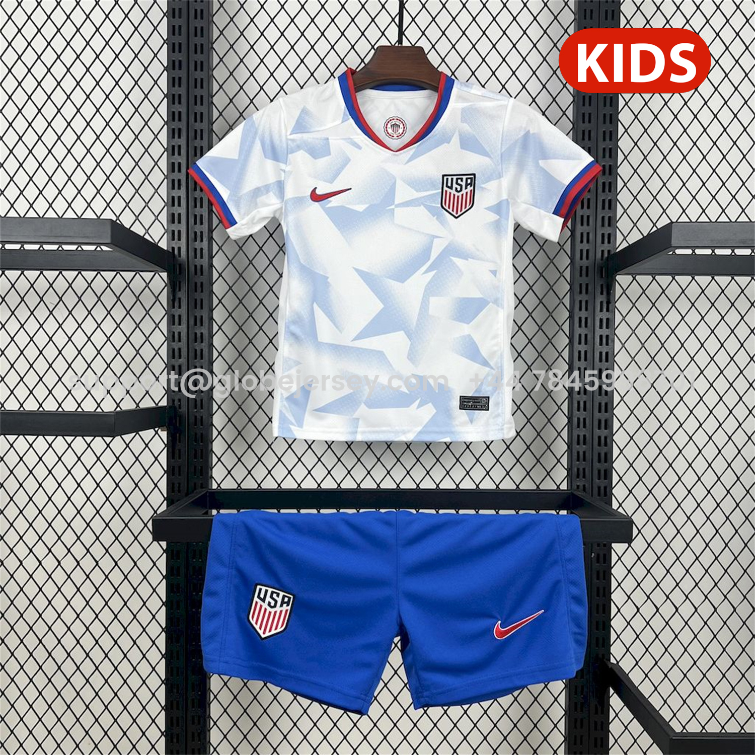 United States USA 25-26 Home White Kids Kit