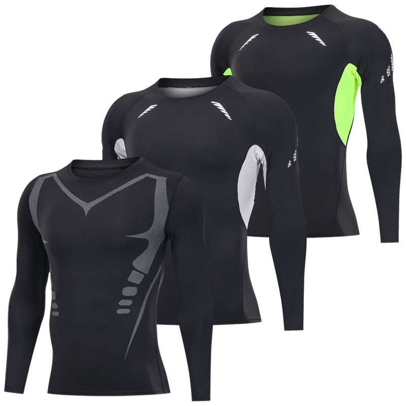 Men's Compression Base Layer: Quick-Drying, Moisture-Wicking, High-Stretch Long-Sleeve T-Shirt