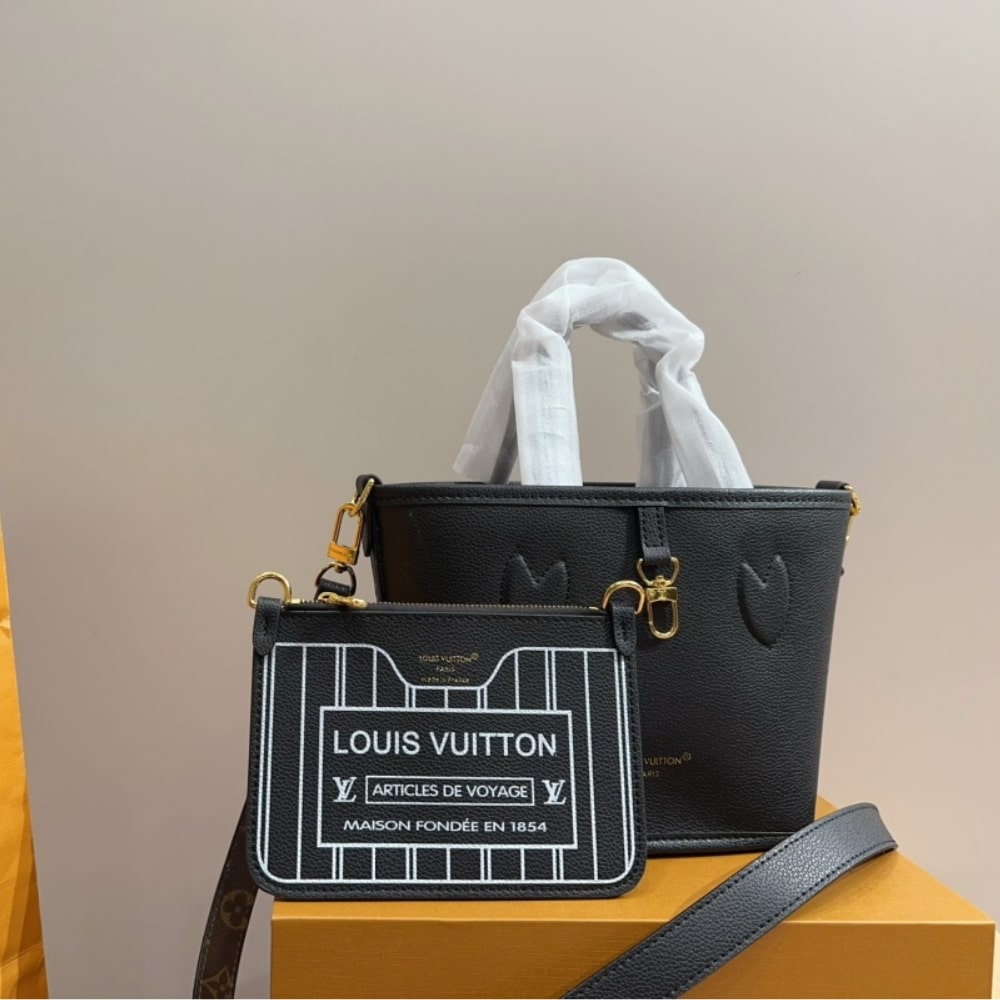 Louis Vuitton Neverfull Bandoulière Inside Out BB Monogram Black 26Cm M12099