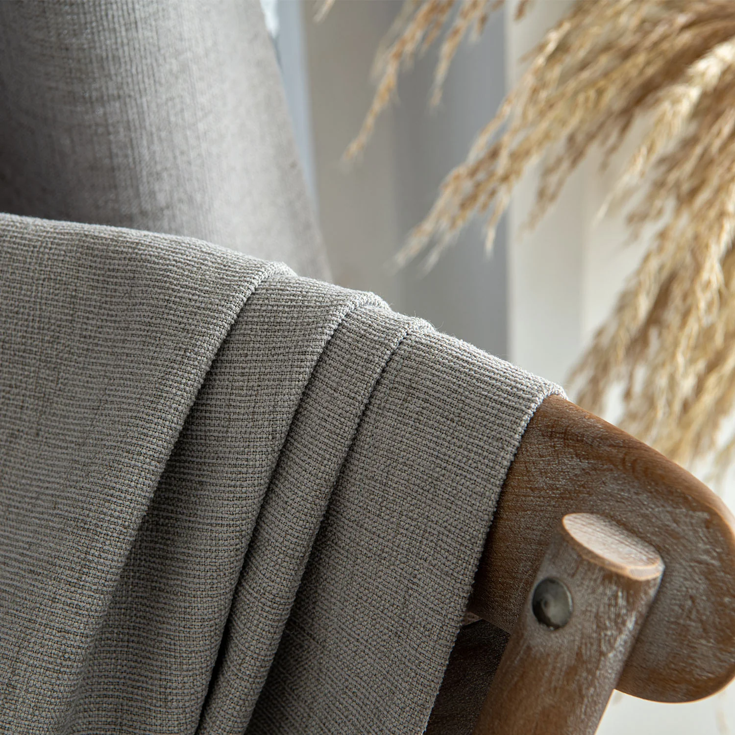 Custom Heavyweight Linen Drape Pleated