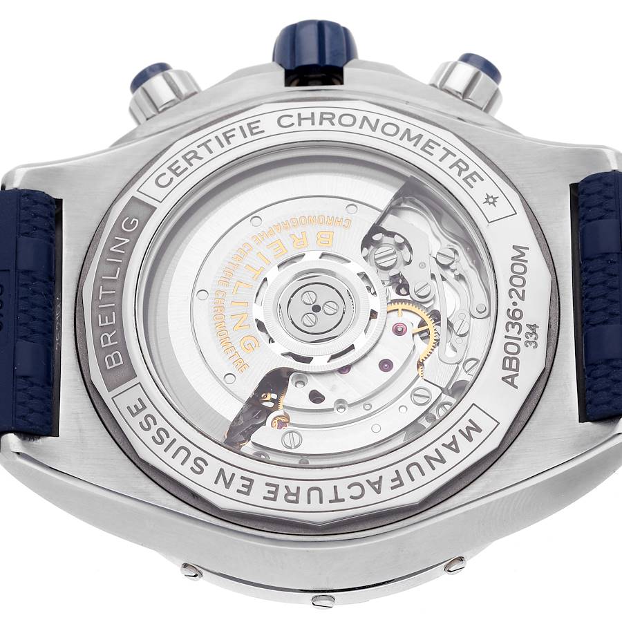 Breitling Super Chronomat B01 Blue Dial Steel Mens Watch AB0136