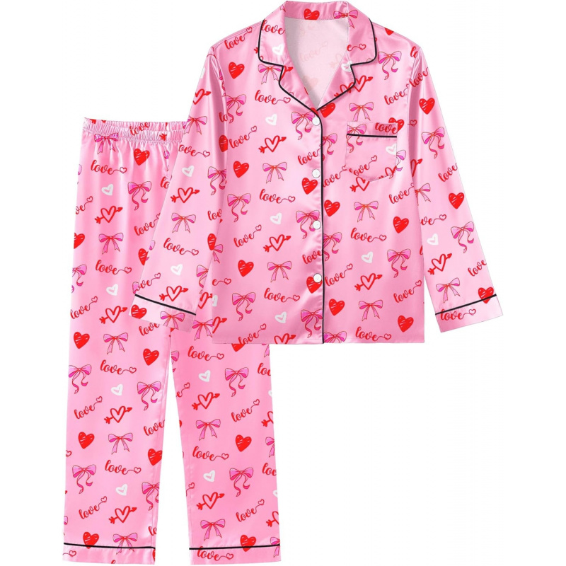 Girls Pajamas Satin Pajama Set