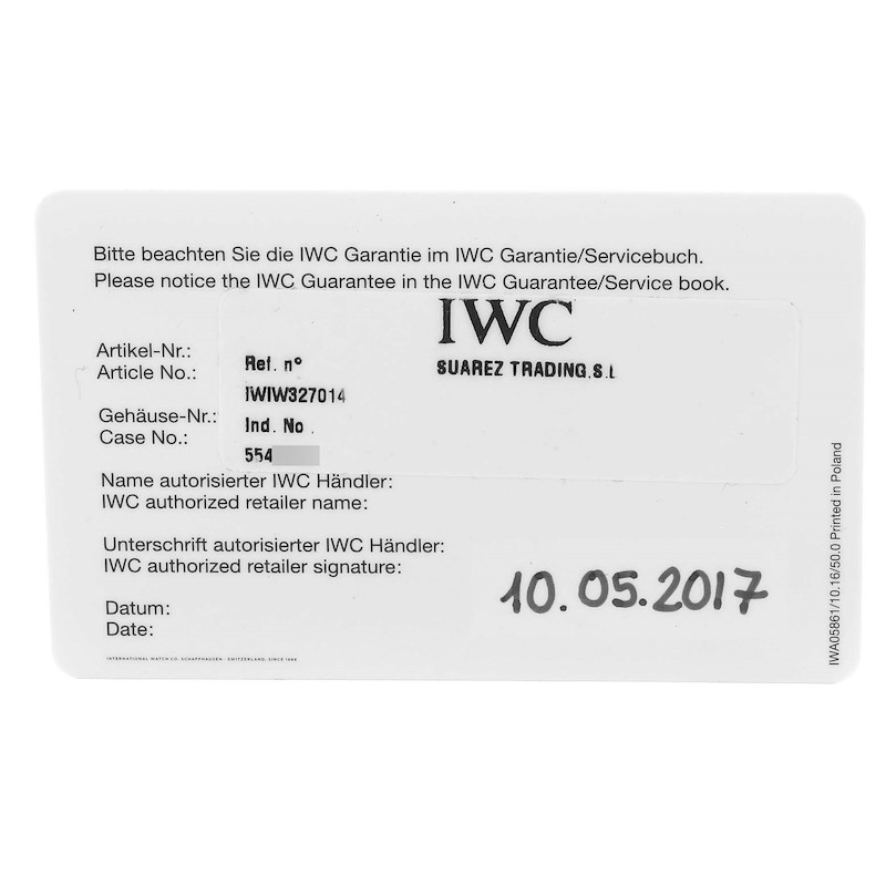 IWC Pilot Mark XVIII Petit Prince Blue Dial Mens Watch IW327014