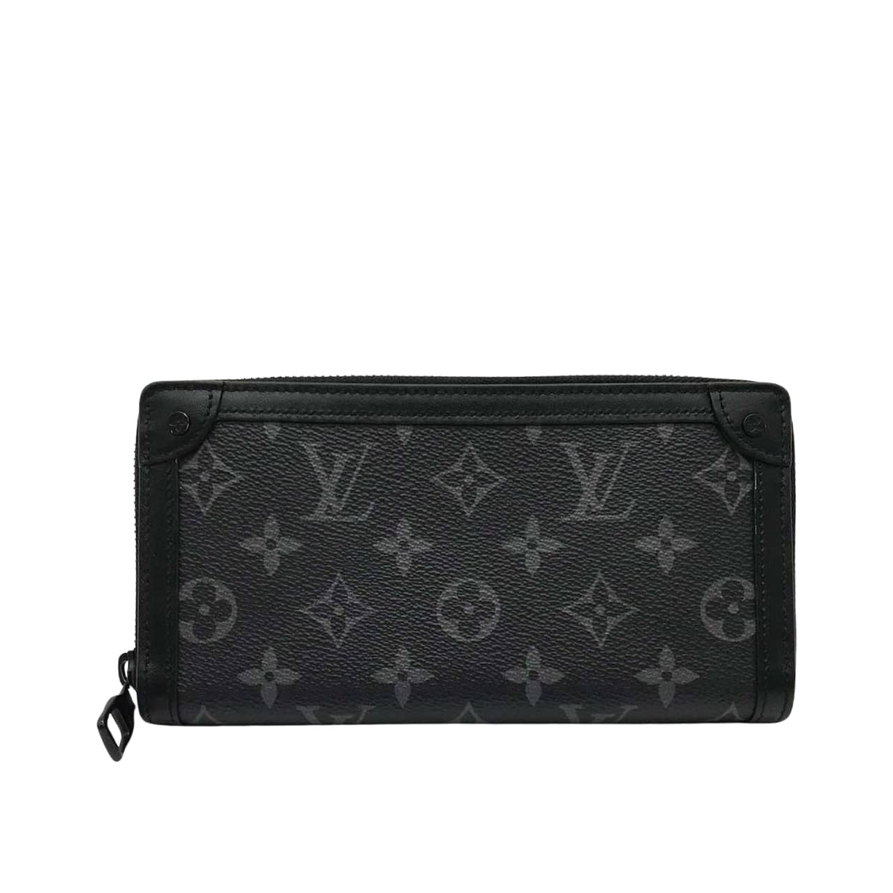 Louis Vuitton Long Wallet Monogram Eclipse Trunk Zippy Black 19Cm M80558