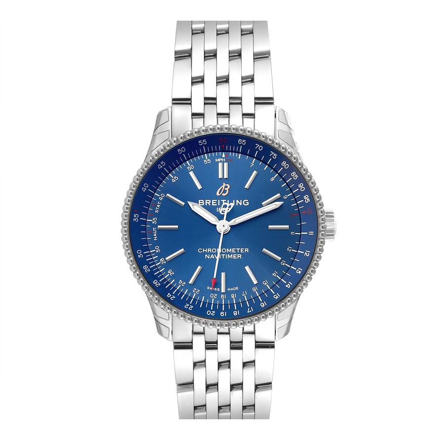 Breitling Navitimer Automatic 35 Blue Dial Steel Midsize Watch A17395
