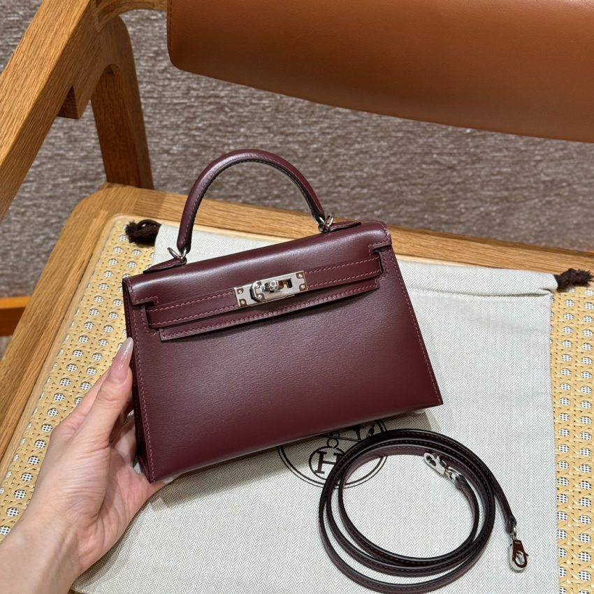 Replica Hermès Kelly Rouge Box Silver