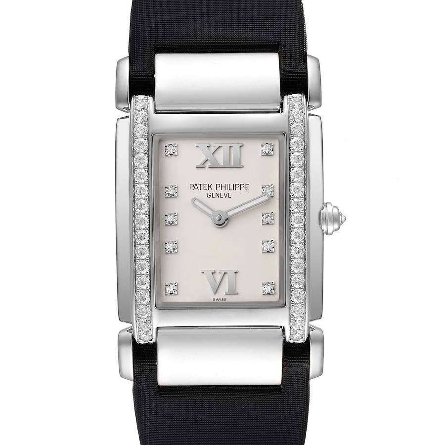 Patek Philippe Twenty-4 White Gold Diamond Ladies Watch 4920 Papers