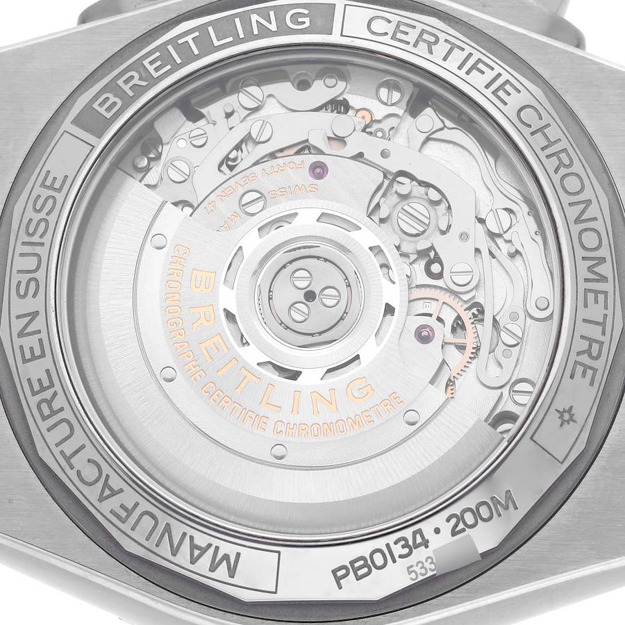Breitling Chronomat B01 Ice Blue Dial Steel Mens Watch PB0134
