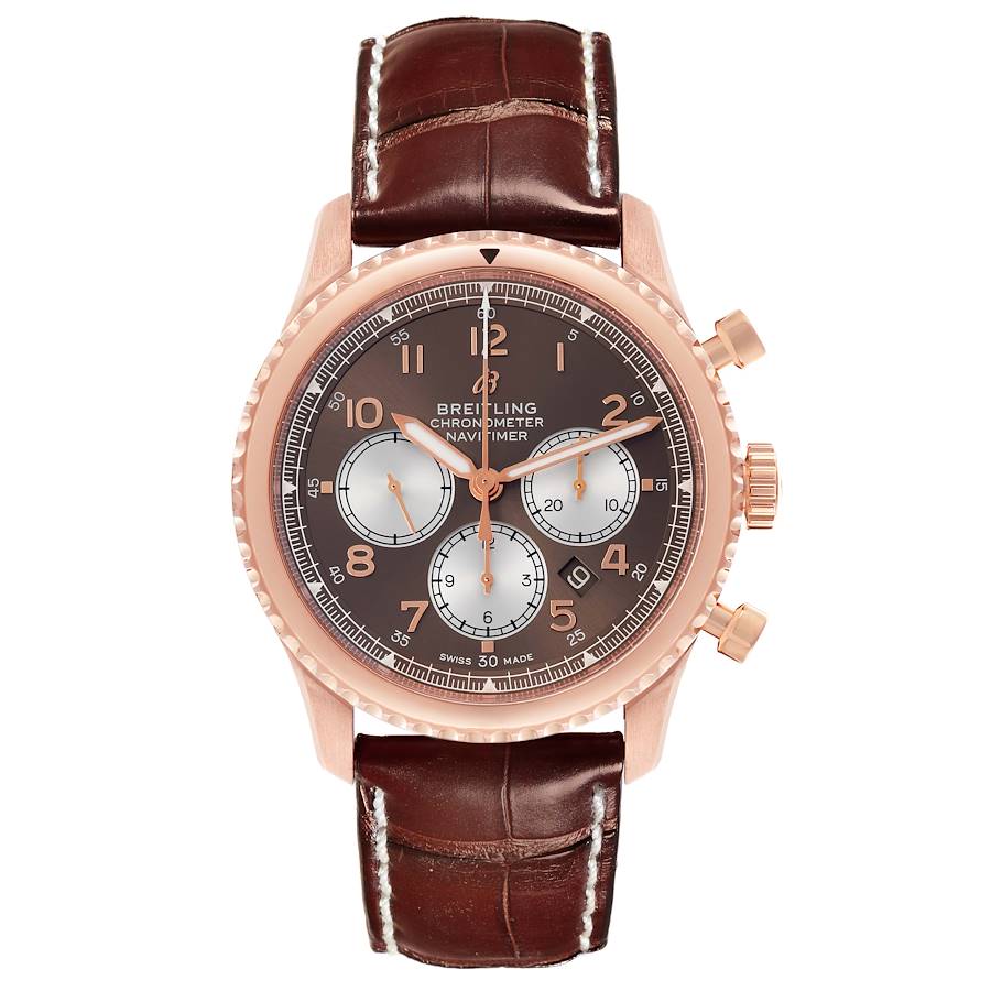 Breitling Navitimer Aviator 8 B01 Rose Gold Mens Watch RB0117