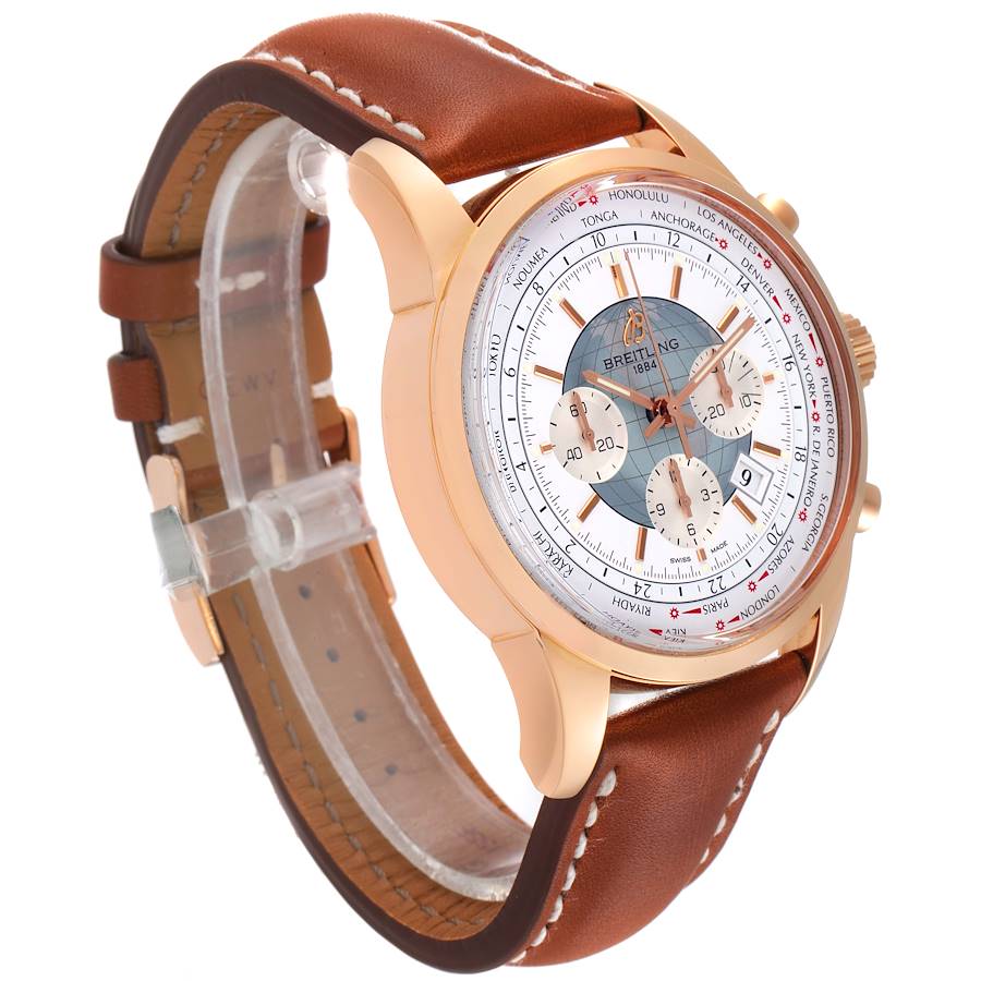Breitling Transocean Chronograph Unitime Rose Gold Watch RB0510