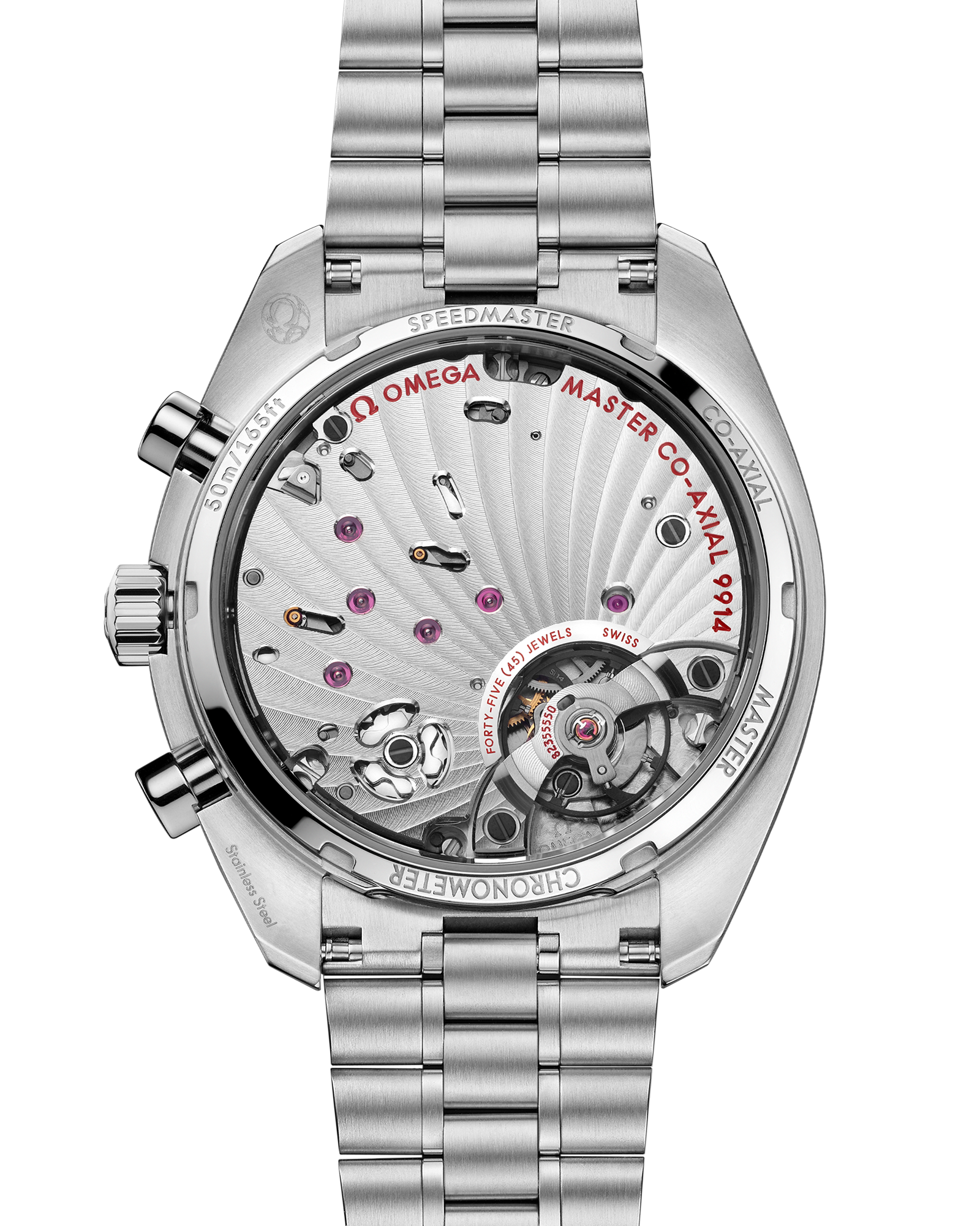 Omega Speedmaste﻿r Moonphase 43 mm, steel on steel 304.30.43.52.06.001