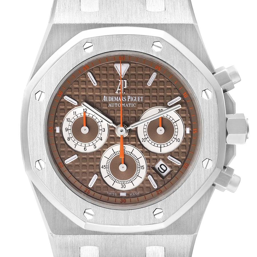 Audemars Piguet Royal Oak Brown Dial Steel Mens Watch 26300ST