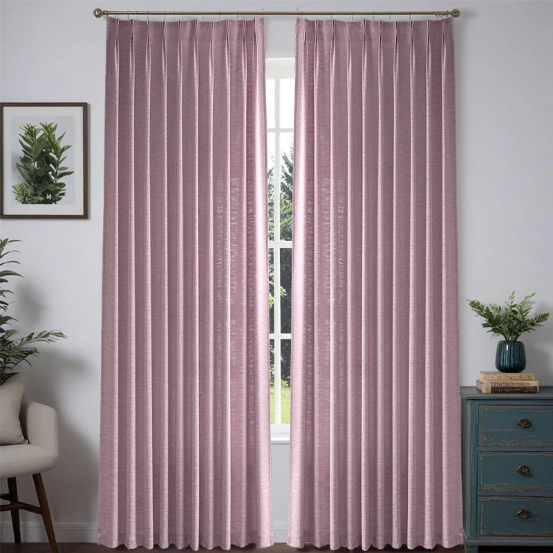 Custom Heavyweight Linen Drape Pleated - 36 Colors