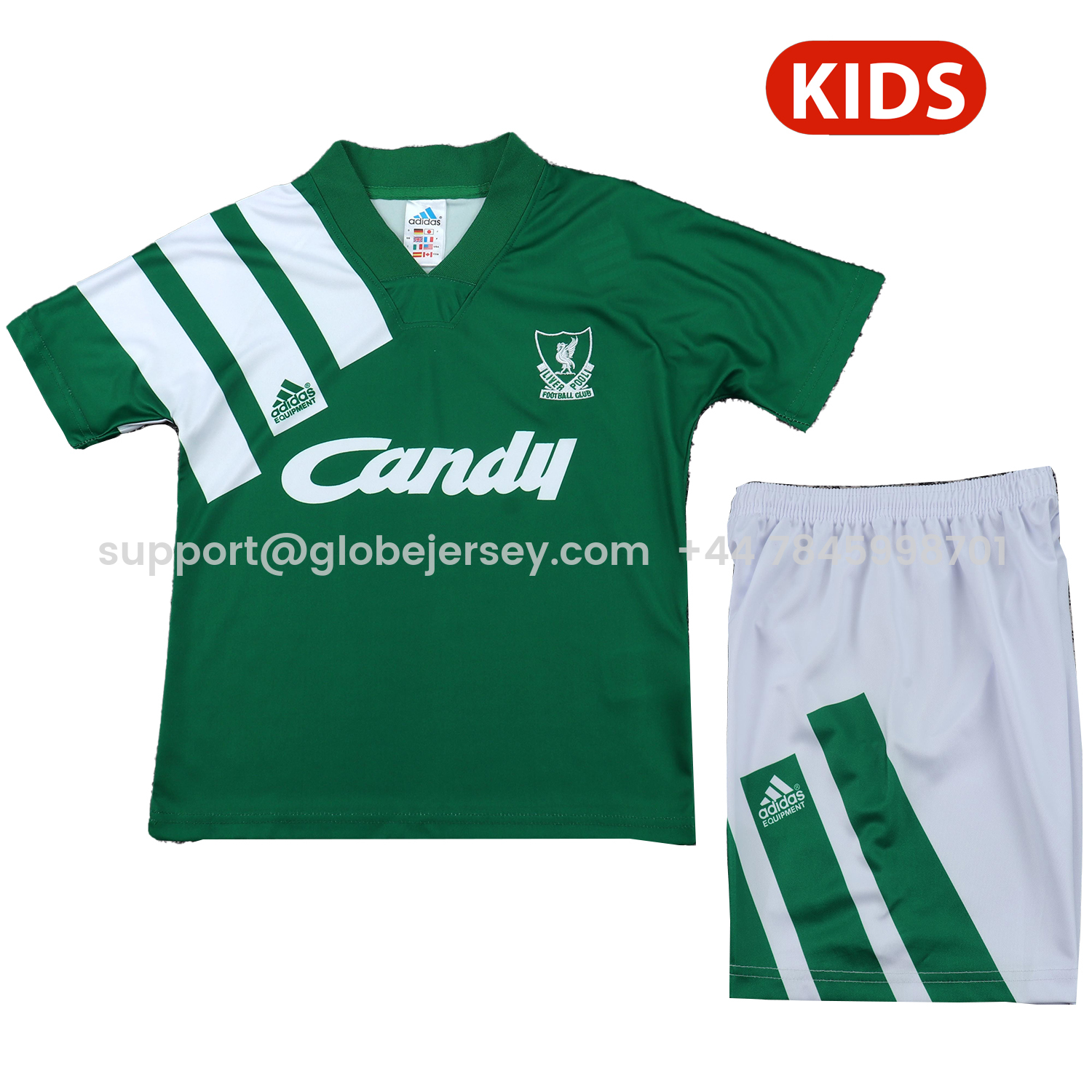 Retro Liver.pool 1991-92 Away Kids Kit