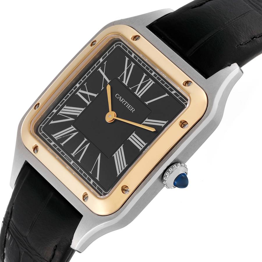 Cartier Santos Dumont Large Le 14 Bis Limited Edition Steel Yellow Gold Mens Watch W2SA0015