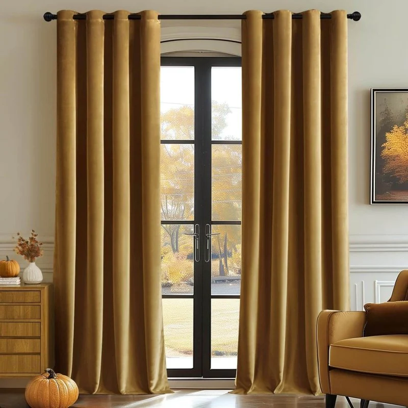 Custom Velvet Luxury Blackout Curtains  (2 Panels) - Grommet