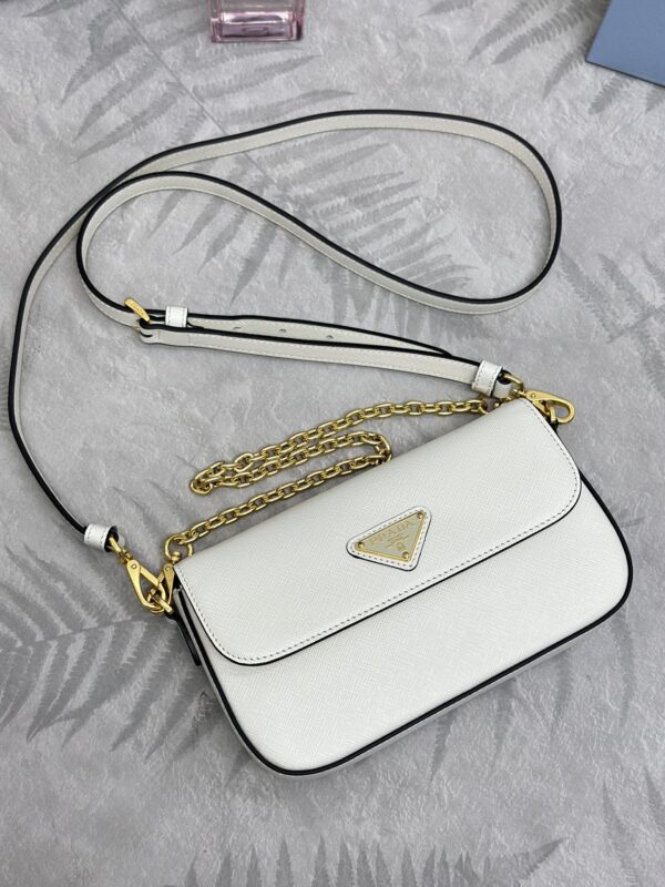 Replica Prada Mini Saffiano White