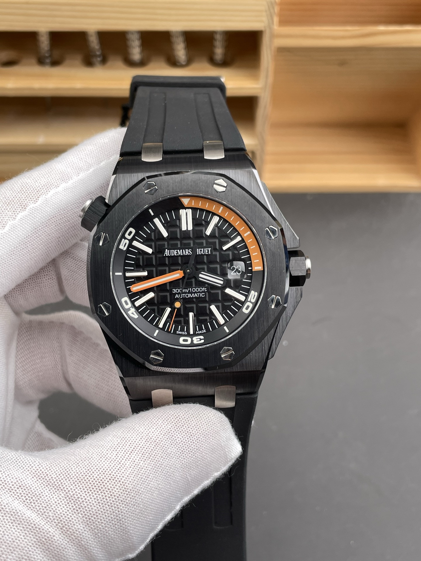 Royal Oak 15707 Black Ceramic