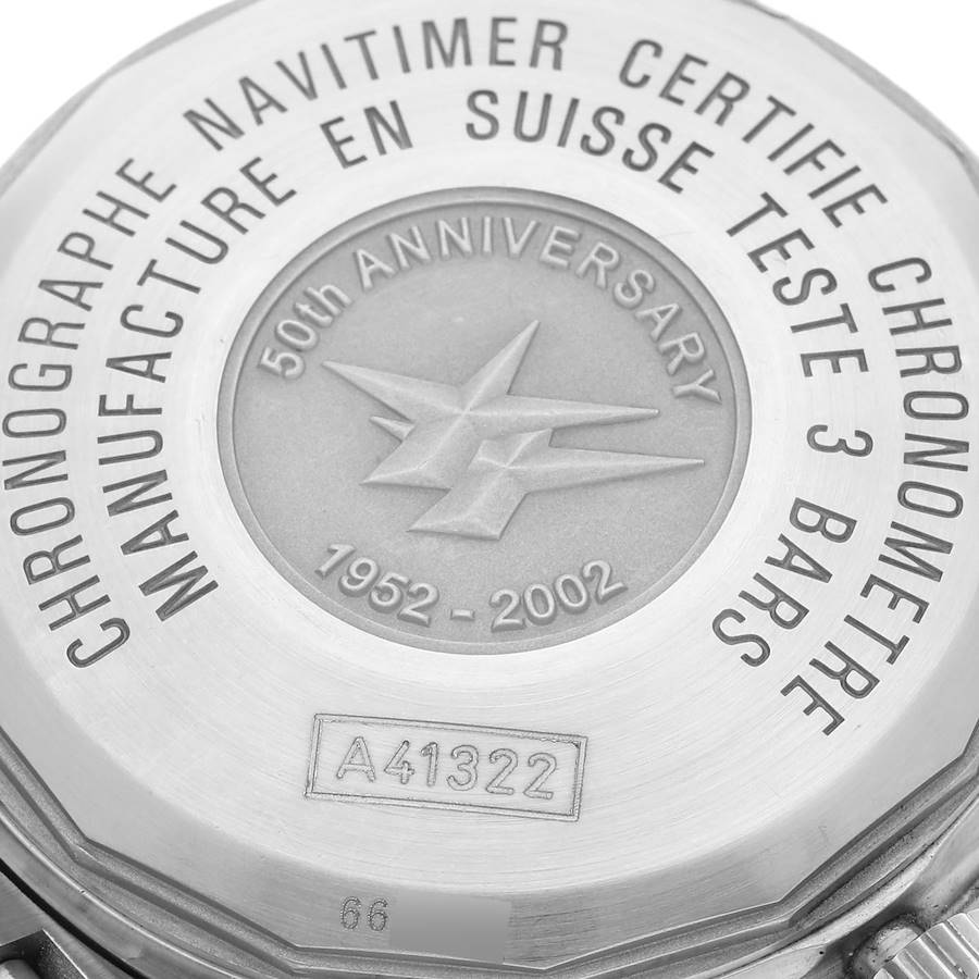 Breitling Navitimer 50th Anniversary Black Dial Steel Watch A41322