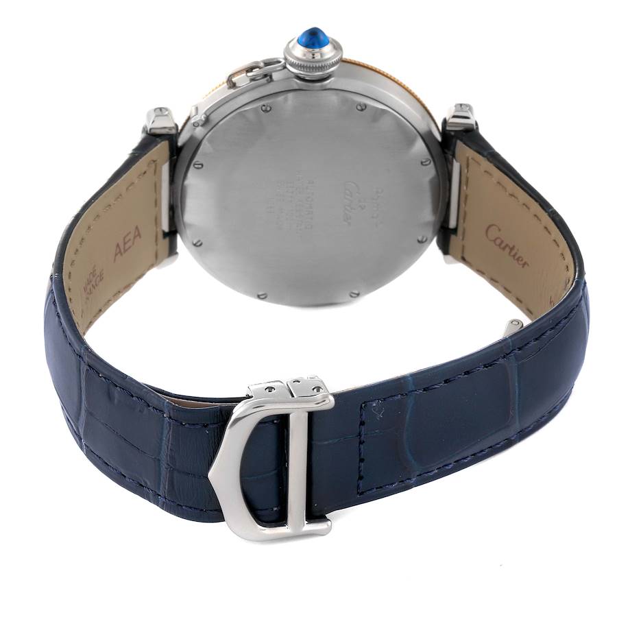 Cartier Pasha Power Reserve Steel Yellow Gold Mens Watch W3101255