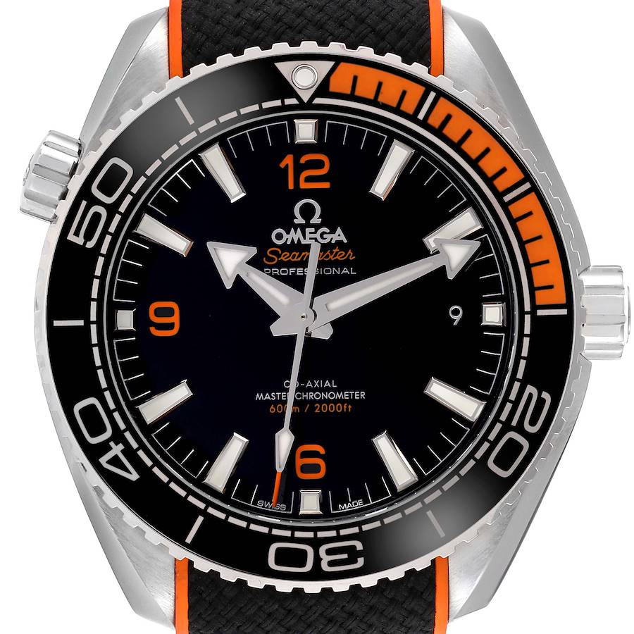 Omega Planet Ocean Black Orange Bezel Watch 215.32.44.21.01.001