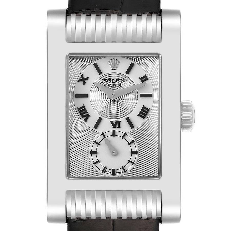 Rolex Cellini Prince White Gold Silver Dial Mens Watch 5441