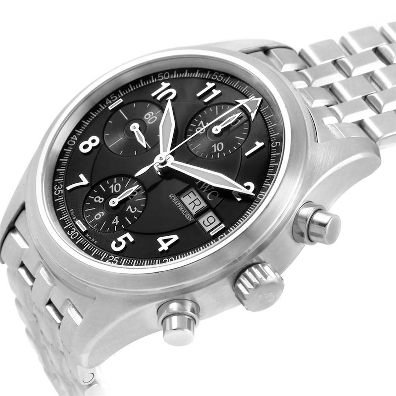 IWC Flieger Spitfire Chronograph Black Dial Watch IW370618