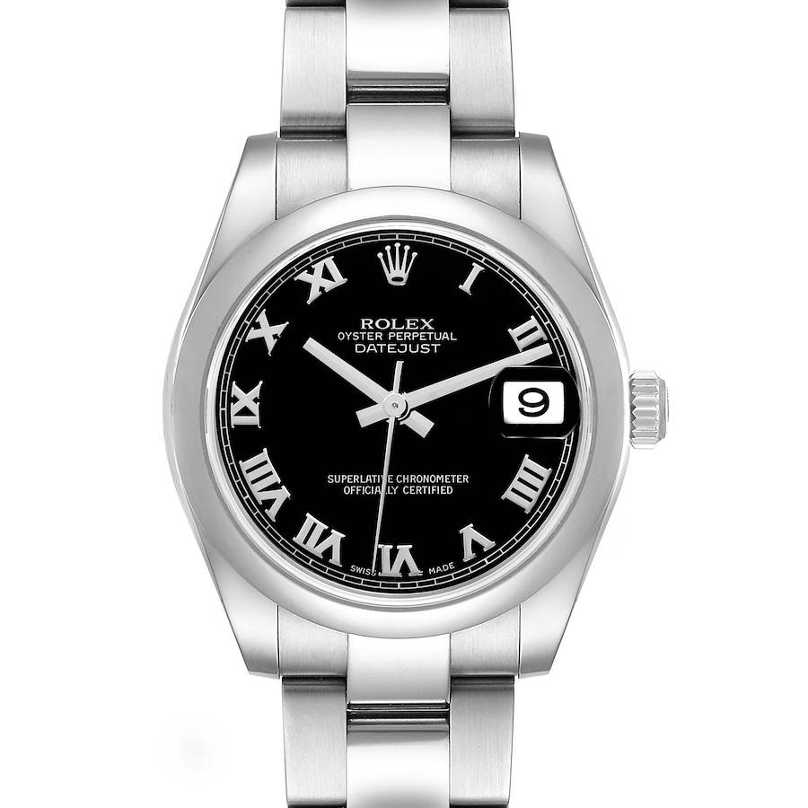 Rolex Datejust Midsize Black Dial Steel Ladies Watch 178240