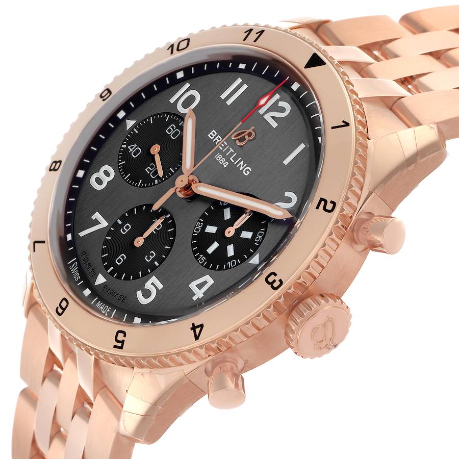 Breitling Classic AVI P-51 Mustang Rose Gold Mens Watch R23380