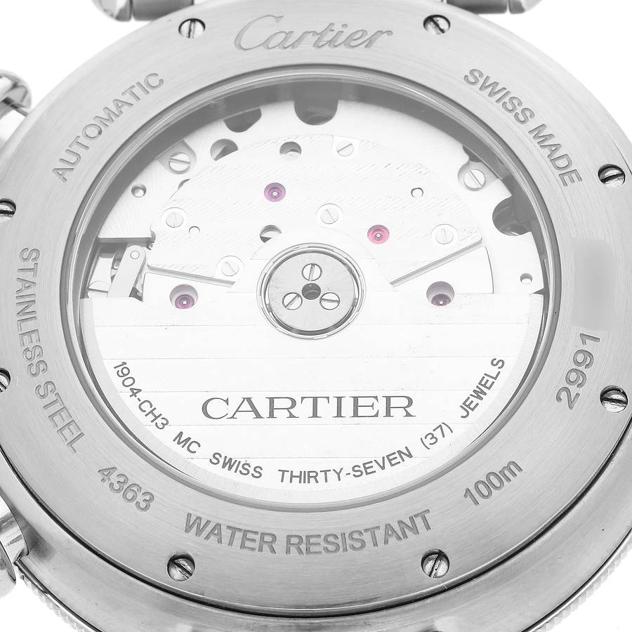 Cartier Pasha 41mm Silver Dial Steel Mens Watch WSPA0018