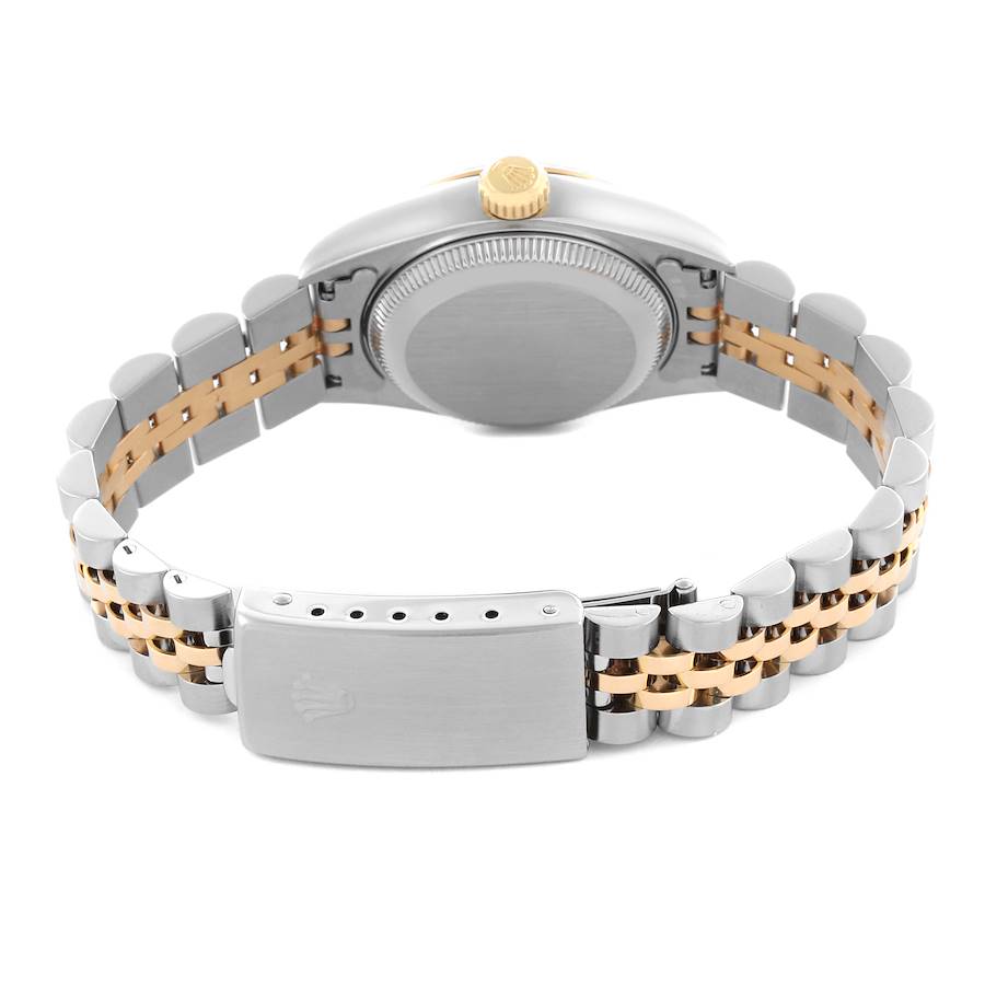 Rolex Datejust Silver Diamond Dial Steel Yellow Gold Ladies Watch 69173