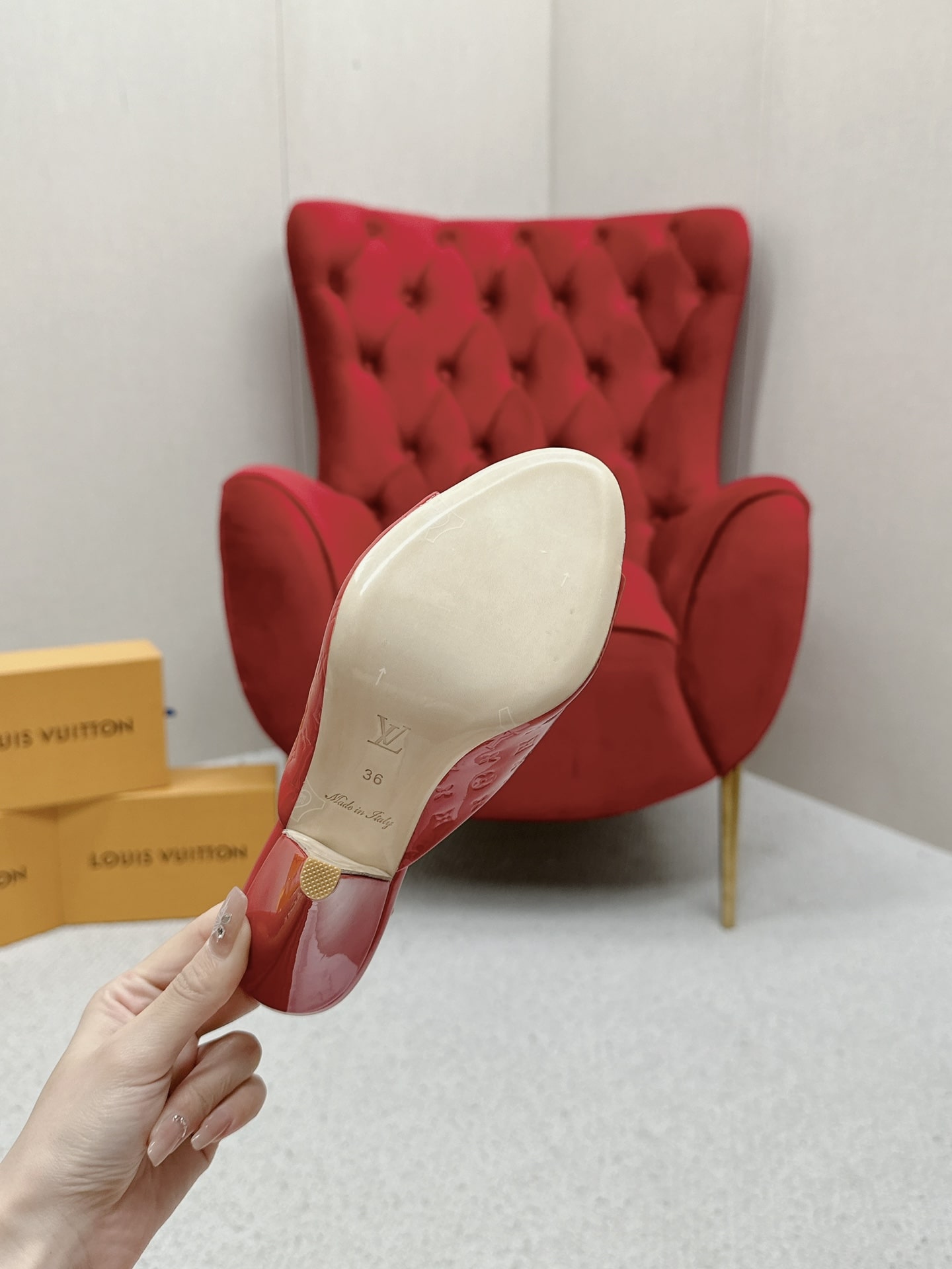 Louis Vuitton Super Mule Sandals Red 1acj4m