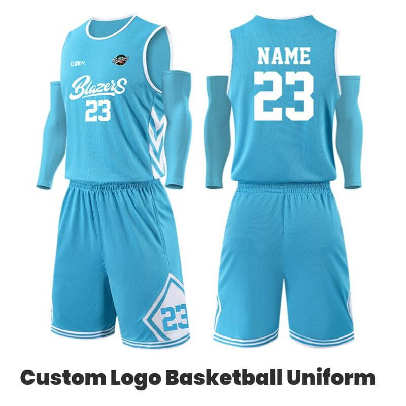Custom Name Blue Basketball Jersey