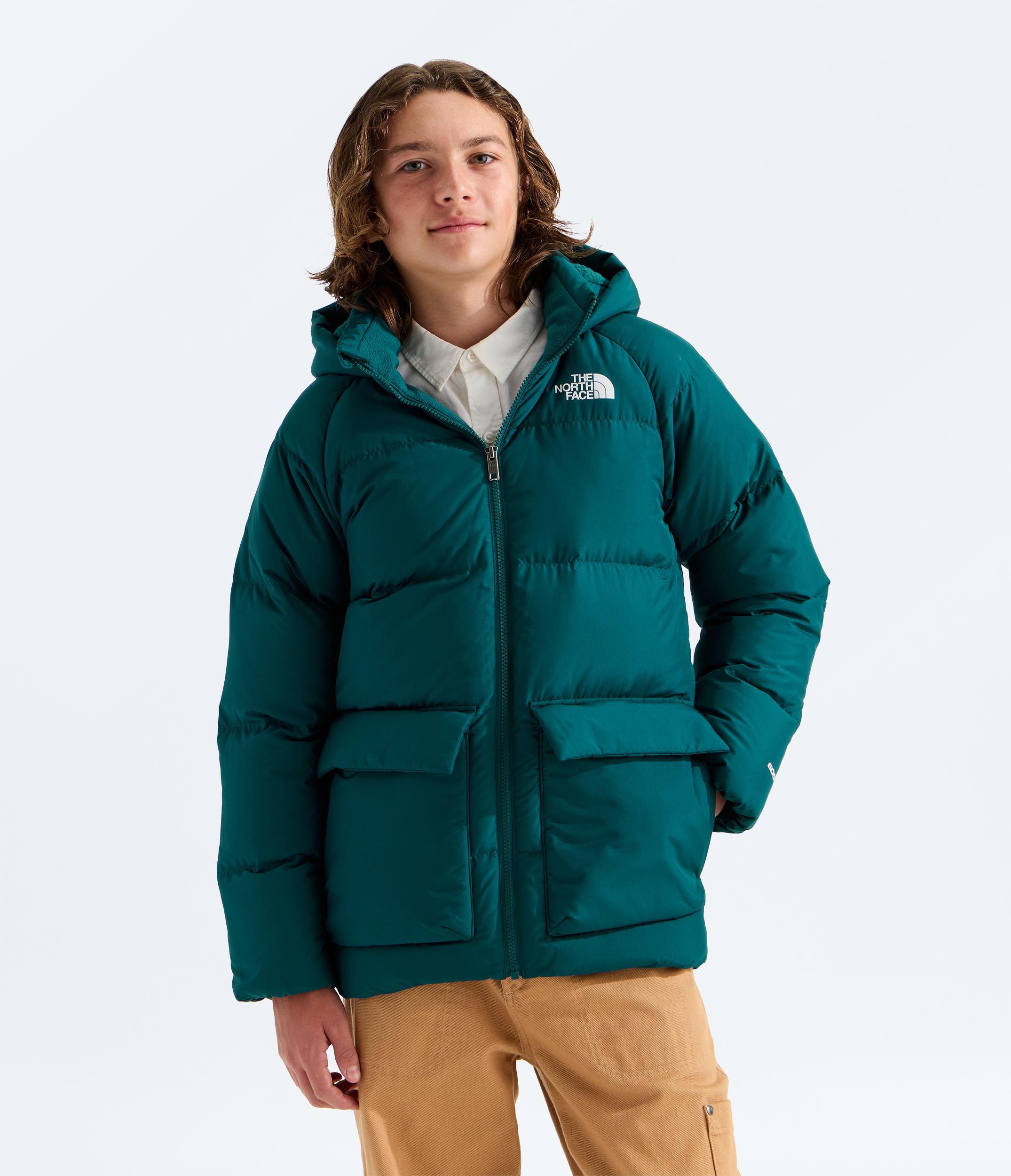 Boys’ &amp; Girls’ North Down Fleece-Lined Short Parka