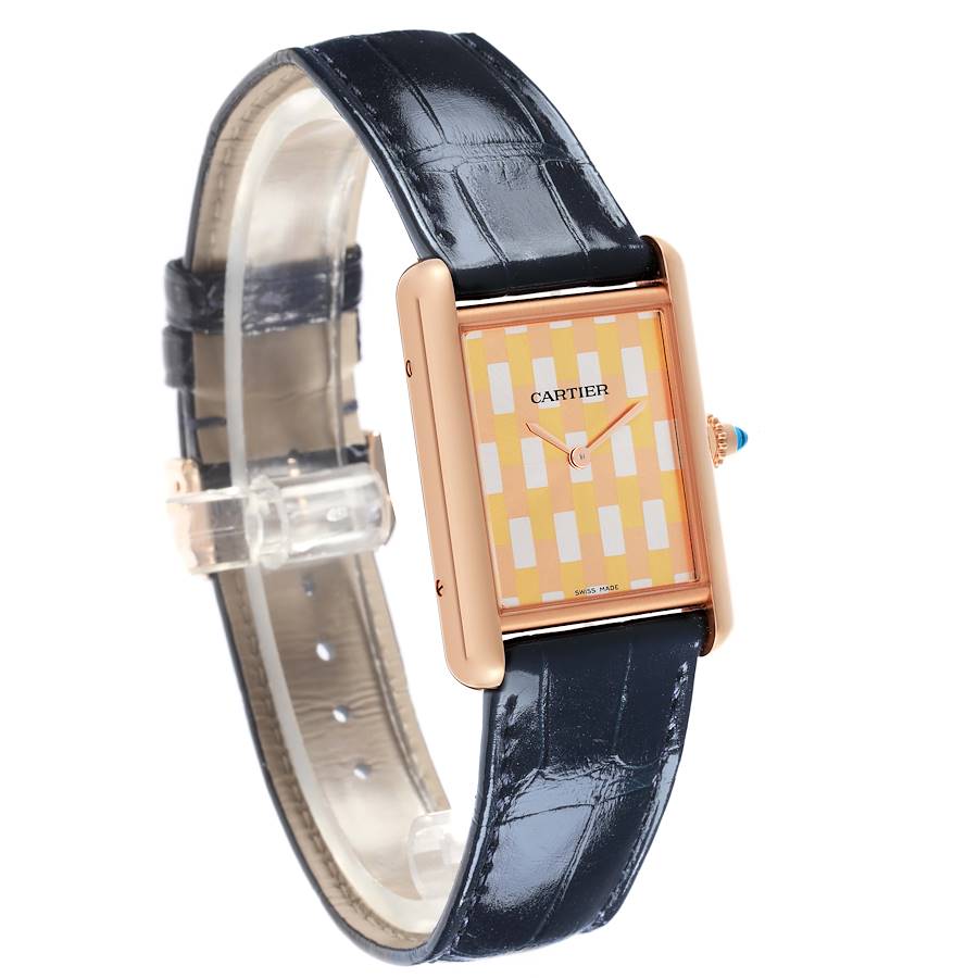Cartier Tank Louis Large Three-Gold Dial Yellow Gold Mens Watch WGTA0176