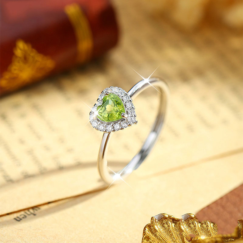 GemVibra Talismanic Heart Crystal Ring for Love & Emotional Alignment